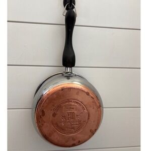 Vintage Paula Deen Signature 2 Quart Saucepan Copper Bottom Stainless Steel
